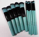 SET DE BROCHAS PARA MAQILLAJE (VERDE)